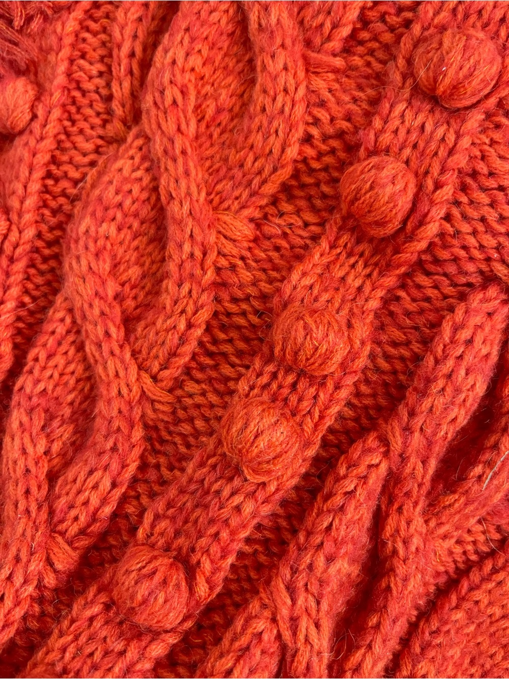 Farm Rio NWT Orange Braided Knit Cardigan (Small) Fit seems closer to Medium - Picture 3 of 13